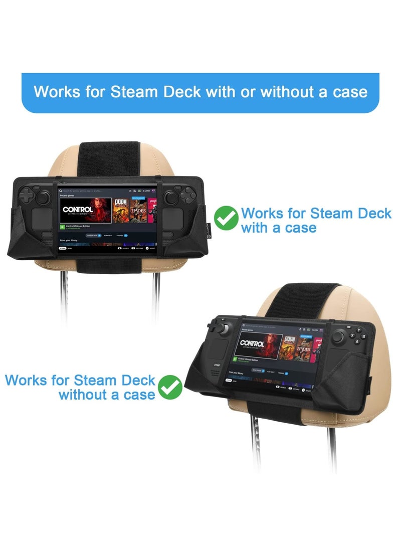 SYOSI Car Headrest Mount Holder, Seat Mount Compatible with Steam Deck, Game Machine Holder for Car Back Seat, Travel Accessories for Gaming on the Go - Image 4